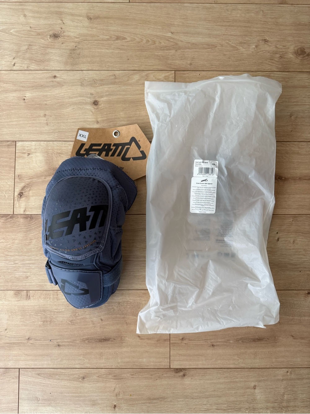 Leatt Knee Guard 3DF Hybrid XXL Flint CE Impact Motocross MTB Dirt Bike NWT